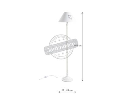 Lampadaire en bois blanc 150cm