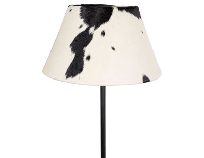 Lampadaire en métal et peau de vache