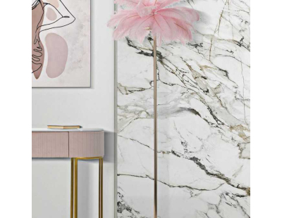 Lampadaire en métal et plastique Palm 55 x 160 cm (Rose)