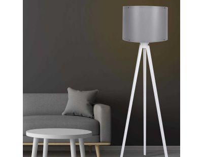 Lampadaire trépied Cap (Gris, blanc)