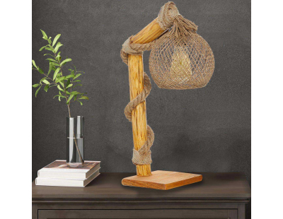 Lampe de bureau en bois Canata