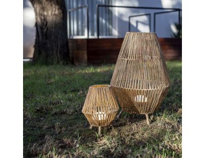 Lampe de jardin en jute Sisine 70 cm (Batterie rechargeable)