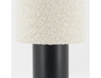 Lampe en métal et coton bouclette (Noire)