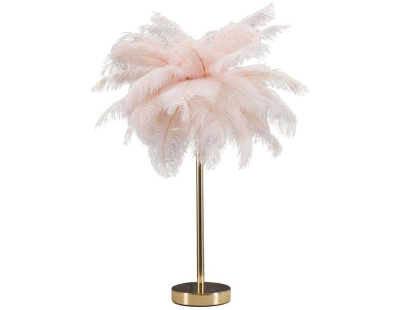 Lampe à poser en métal et plastique Palm 40 x 55 cm (Rose)