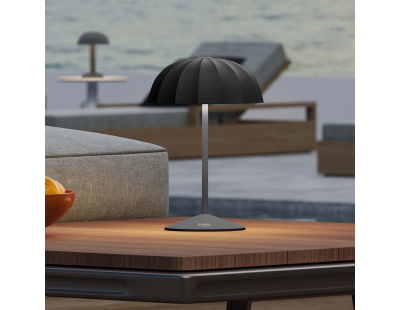 Lampe de table LED 24 cm Ombrellino (Noir)