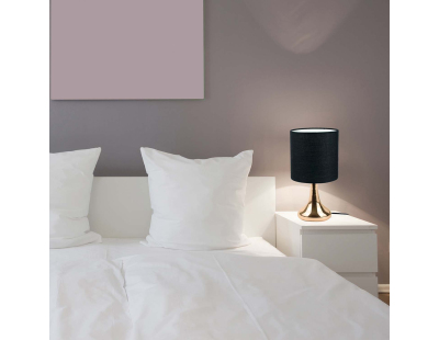 Lampe touch en métal doré 32.5 cm (Noir)