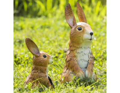 Lapin assis sur ses pattes arrières en métal 37 cm