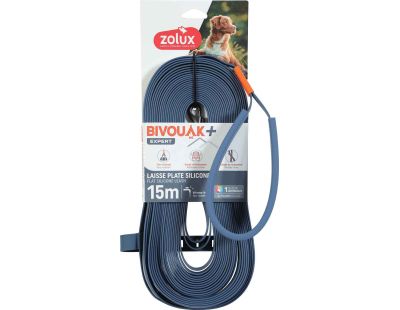 Longe plate en silicone bleu Bivouak (15 m)