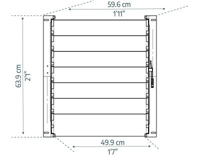 Lucarne latérale à lamelles pour serre de jardin