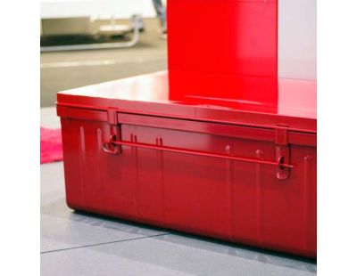 Malle habitat en acier 130 litres (Rouge)