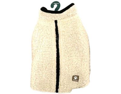 Manteau teddy pour chien 35 cm (Crème)