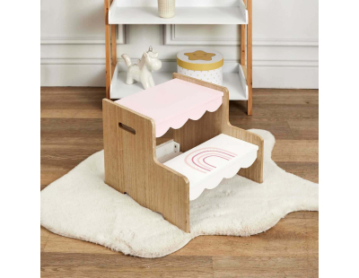 Marchepied enfant en MDF Kidsroom (Arc en ciel)