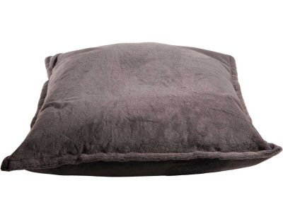 Maxi coussin imitation fourrure 110 x 130 cm (Gris)