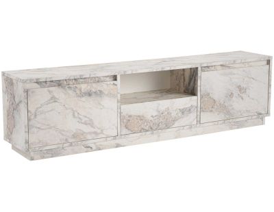 Meuble TV en aggloméré 168x43,5x12,5 cm Vanguard (Marbre Freesia)