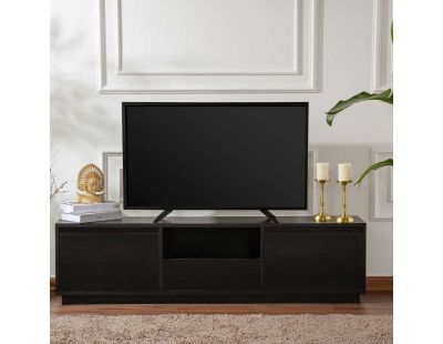 Meuble TV en aggloméré 168x43,5x12,5 cm Vanguard (Noir)