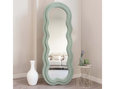 Miroir cadre en tissu Charlotte (Vert)