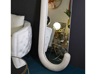 Miroir en métal Chantal 60 x 7 x 160 cm (Crème)