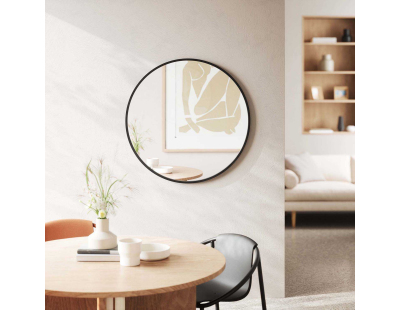 Miroir rond 94 cm Hub (Noir)