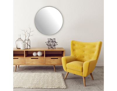 Miroir rond en métal (XL 90 cm)