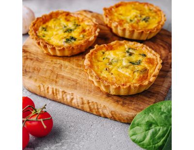 Moule à mini quiche 10.5cm en acier étamé (Lot de 2)