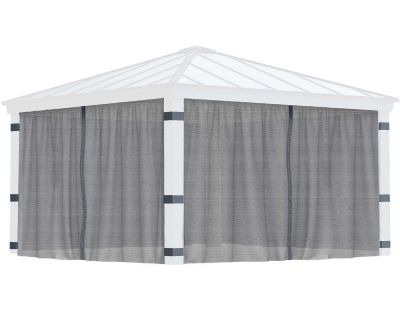 Moustiquaires pour tonnelle de jardin Dallas (Pour tonnelle 4.3 x 4.3 m)