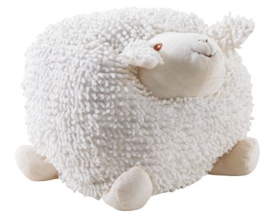 Mouton en coton blanc Shaggy (30 cm)