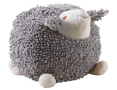 Mouton en coton gris Shaggy (30 cm)