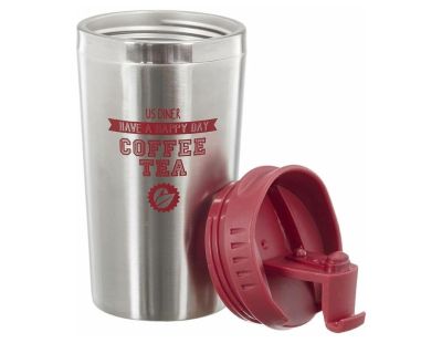 Mug de transport double paroi Coffee (Rouge)