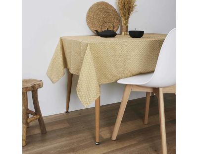 Nappe anti tâche en polyester 140 x 240 cm (Jaune)