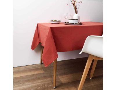 Nappe en coton uni 140 x 250 cm (Terracotta)