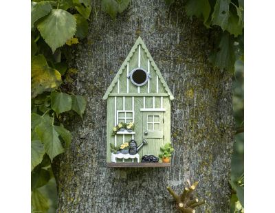 Nichoir à mésange en polyrésine et bois contreplaqué (Abri de jardin)