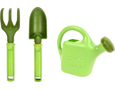 Kit petit jardinier accessoires pour enfant en plastique (Petits outils + arrosoir)