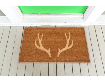 Paillasson coco intérieur extérieur 75 x 45 cm (Bois de cerf thermocompressé)