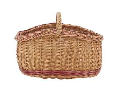 Panier en osier buff et marron