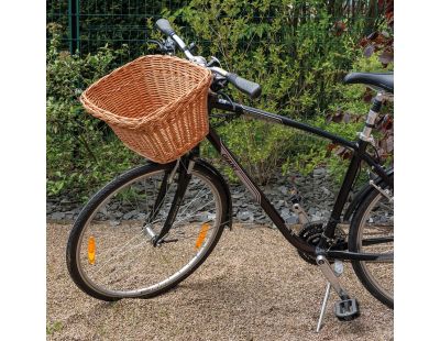 Panier vélo en osier buff