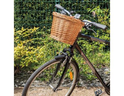 Panier à vélo en osier naturel (Grand modèle)