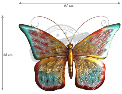 Papillon en métal Miami 61 cm