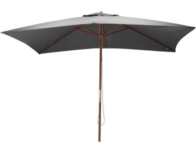 Parasol avec mât en bois 300x200 cm Ori (Gris)