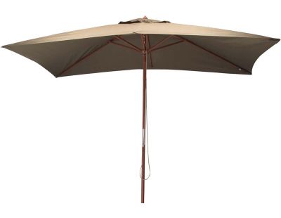 Parasol avec mât en bois 300x200 cm Ori (Taupe)