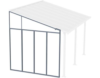 Paroi latérale pour pergola 3 m (Gris)