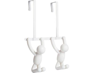 Patère double de porte Buddy (Blanc)