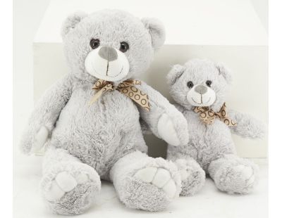 Peluche ours en acrylique gris (30 cm)