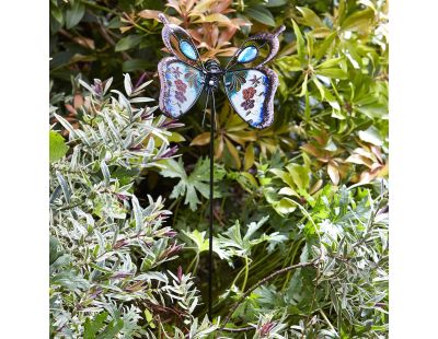 Pic de jardin à planter Papillon Brillant (Bleu)