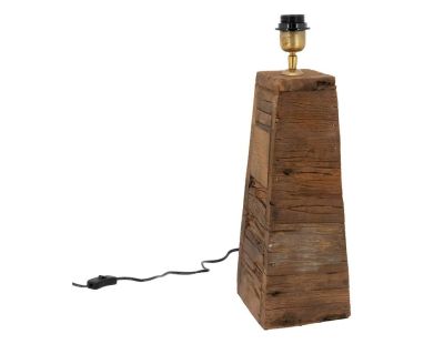 Pied de lampe en bois recyclé ( H49)