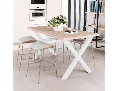 Pieds en acier pour table Cross (Blanc)