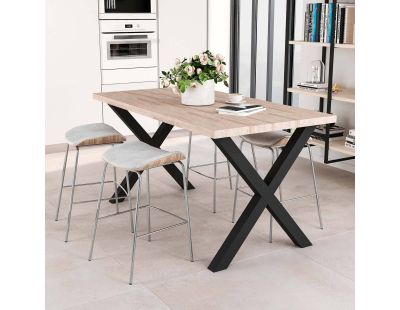 Pieds en acier pour table Cross (Noir)