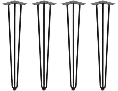 Pieds de table en acier 3 fils Hairpin (Lot de 4)