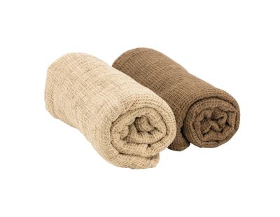 Plaids en coton gaufré (Lot de 2)