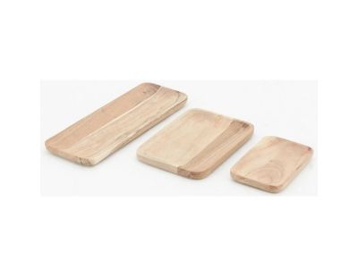 Planche à découper en acacia naturel L15 (Lot de 6)