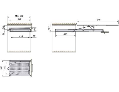 Planche à repasser pliable pour module de rangement Iron